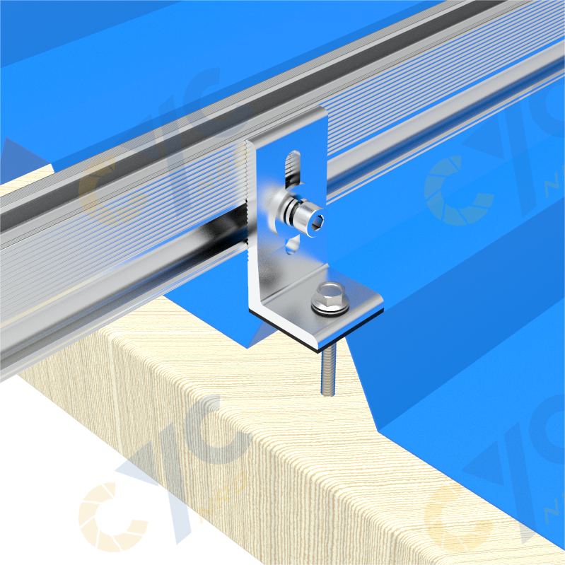 Super Commercial Solar Panel Roof Mounting System Bracket Hook L Feet Clamp 