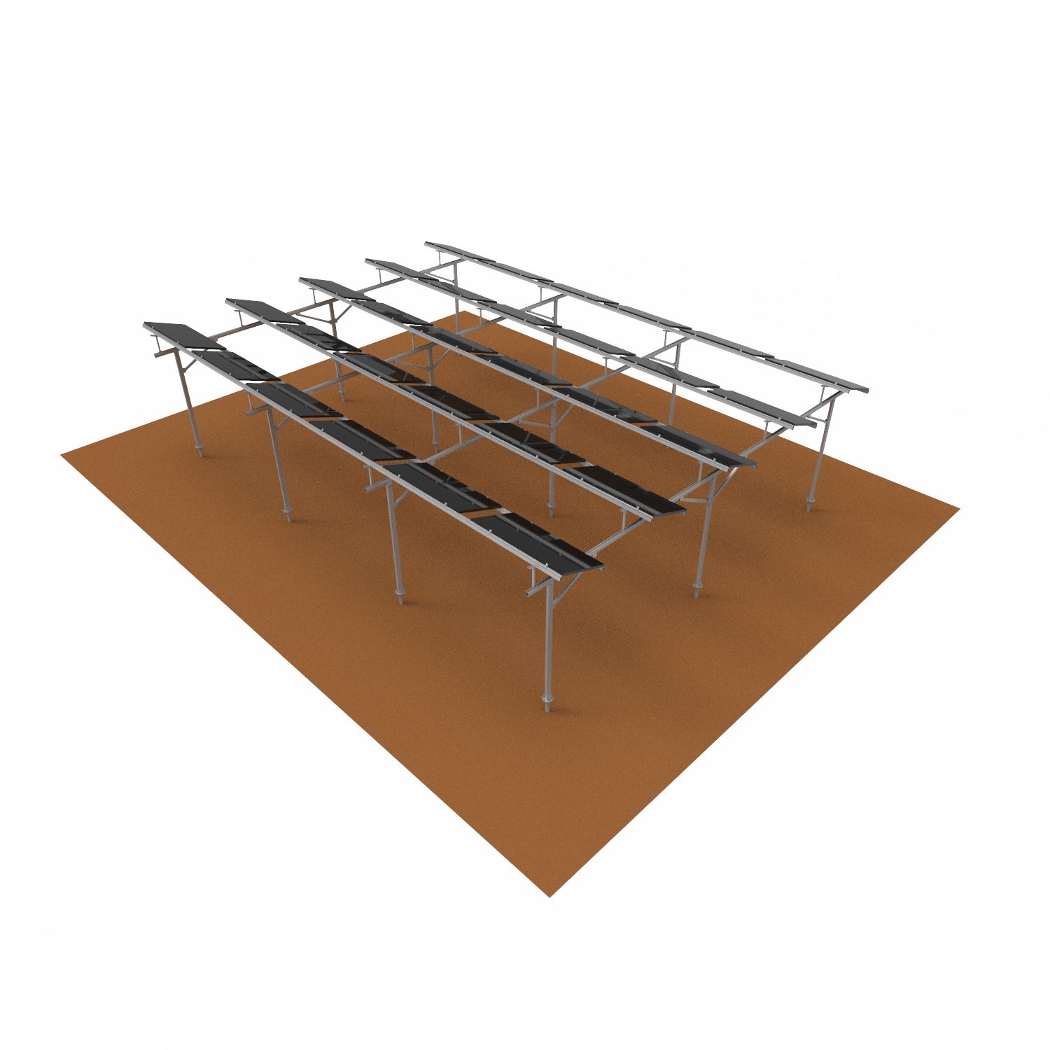 Aluminum Solar Agriculture Bracket Solar Ground Mounting Structure System for Farm