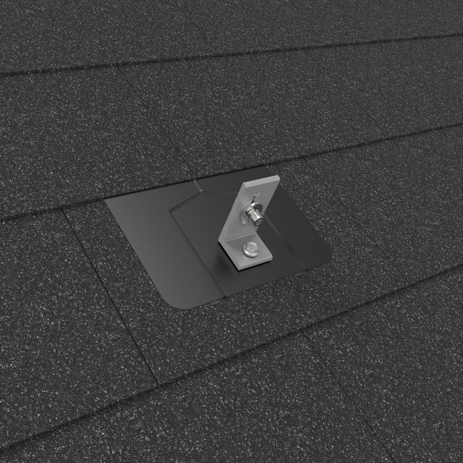 Easy Installation Solar Mounting System Black Waterproof Flashing for Asphalt Roofs