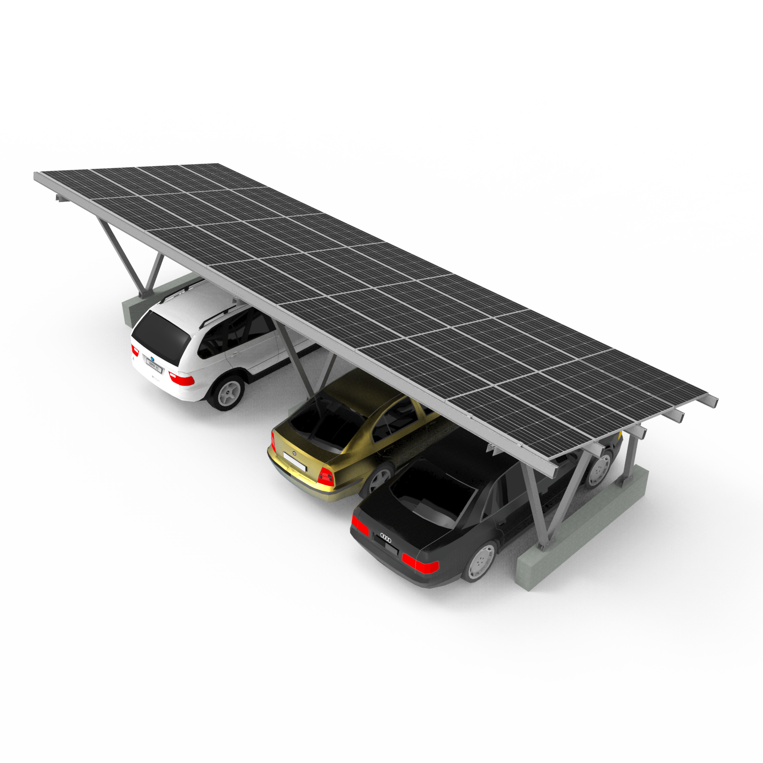 Competitive Price PV Mounting System Bracket Type Solar Carport with High Quality Rail